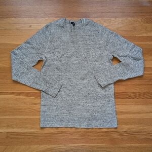 Vince gray cotton blend ribbed pullover sweater, size L